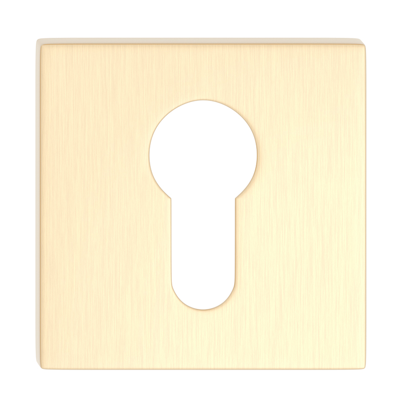 Szyld dolny kwadratowy na wkładkę - Mosiądz szczotkowany