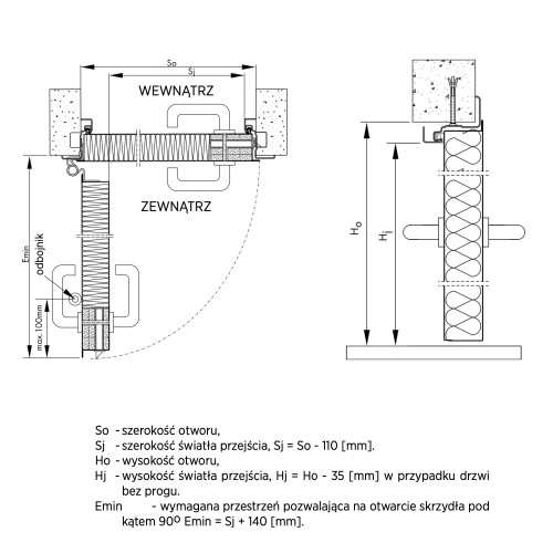 Drzwi stalowe Wiśniowski ECO Jasnoszare RAL 7035 do domu, garażu i kotłowni - obrazek 2