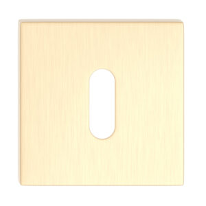 Szyld dolny kwadratowy na klucz - Mosiądz szczotkowany