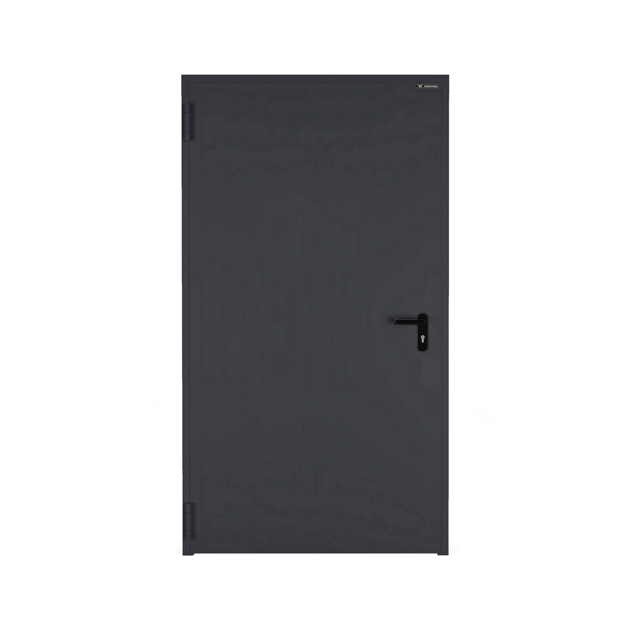Drzwi stalowe techniczne Wiśniowski ECO Antracyt RAL 7016 do domu, garażu i kotłowni