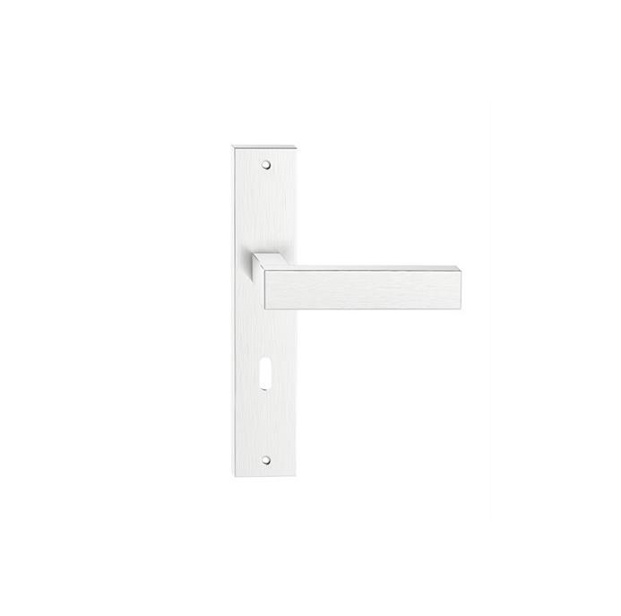 Klamka ONYX długi szyld 72 mm, na klucz - Inox