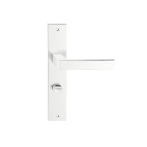 Klamka TOPAZ długi szyld 72 mm, zamek WC - Inox